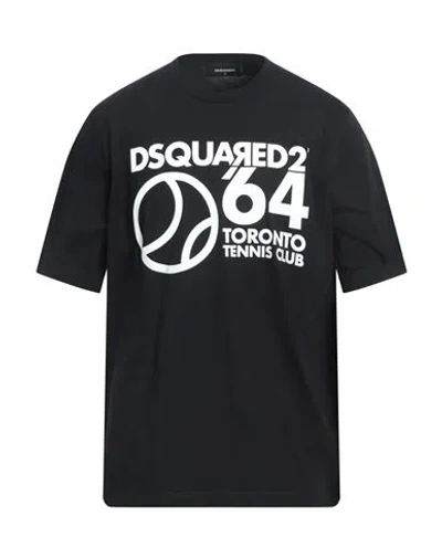 Dsquared2 Man T-shirt Black Size L Cotton
