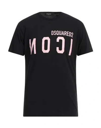 Dsquared2 Man T-shirt Black Size M Cotton