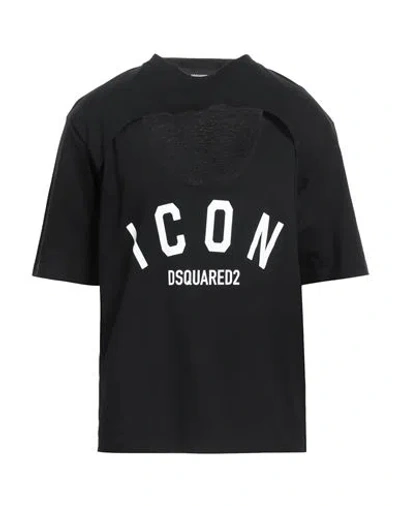 Dsquared2 Man T-shirt Black Size L Cotton