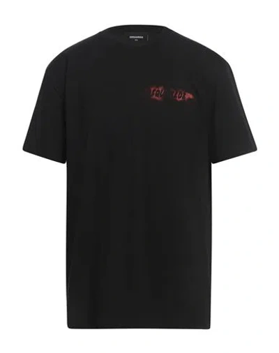 Dsquared2 Man T-shirt Black Size L Cotton