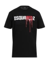 Dsquared2 Man T-shirt Black Size L Cotton