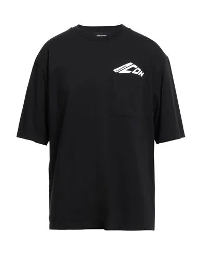 DSQUARED2 DSQUARED2 MAN T-SHIRT BLACK SIZE L COTTON