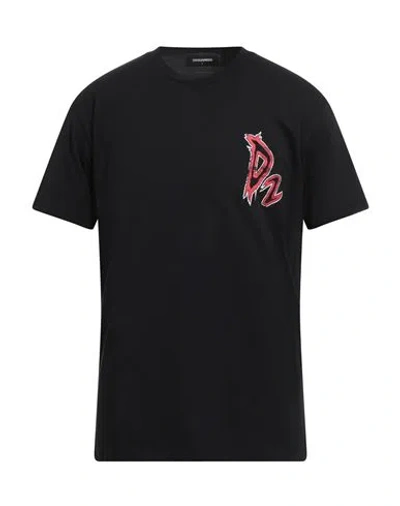 Dsquared2 Man T-shirt Black Size L Cotton