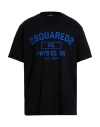 Dsquared2 Man T-shirt Black Size L Cotton In Black