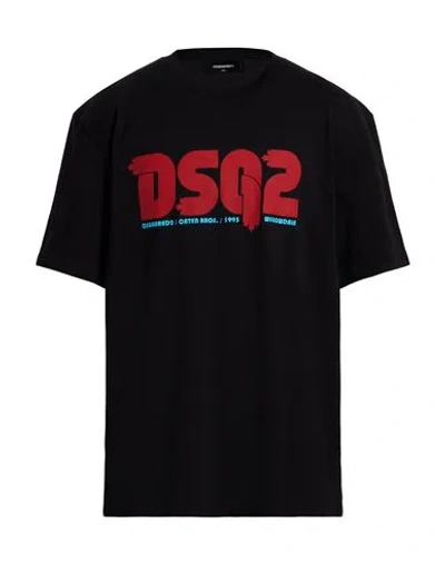 Dsquared2 Man T-shirt Black Size L Cotton