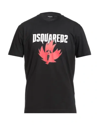 Dsquared2 Man T-shirt Black Size L Cotton