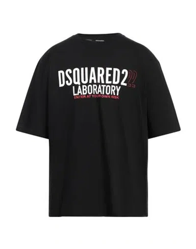 Dsquared2 Man T-shirt Black Size L Cotton