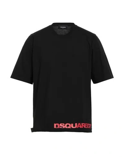 DSQUARED2 DSQUARED2 MAN T-SHIRT BLACK SIZE L COTTON
