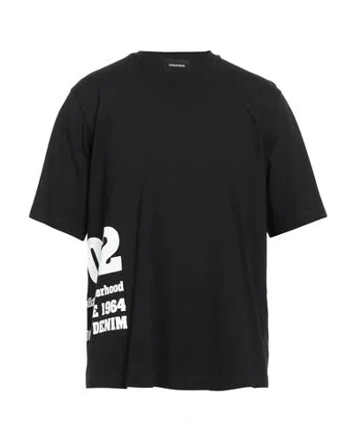 Dsquared2 Man T-shirt Black Size L Cotton