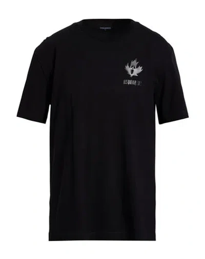 Dsquared2 Man T-shirt Black Size L Cotton