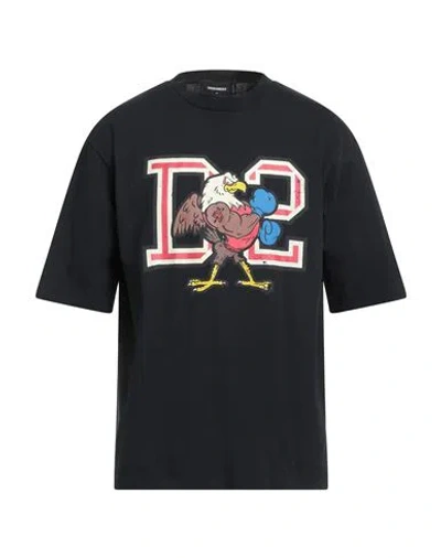 Dsquared2 Man T-shirt Black Size L Cotton