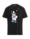 Dsquared2 Man T-shirt Black Size L Cotton