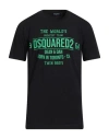 Dsquared2 Man T-shirt Black Size L Cotton In Animal Print