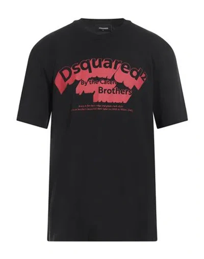 Dsquared2 Man T-shirt Black Size L Cotton