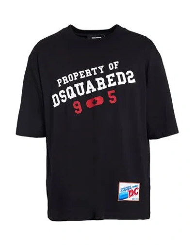 Dsquared2 Man T-shirt Black Size L Cotton