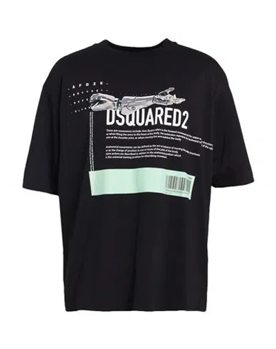 Dsquared2 Man T-shirt Black Size L Cotton