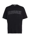 Dsquared2 Man T-shirt Black Size L Cotton In Black
