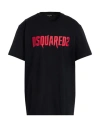 Dsquared2 Man T-shirt Black Size L Cotton