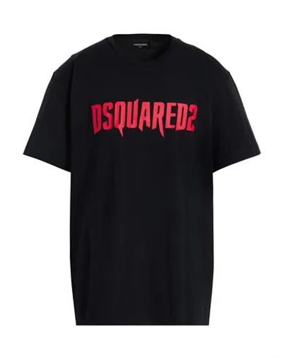 Dsquared2 Man T-shirt Black Size L Cotton