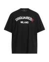 Dsquared2 Man T-shirt Black Size L Cotton