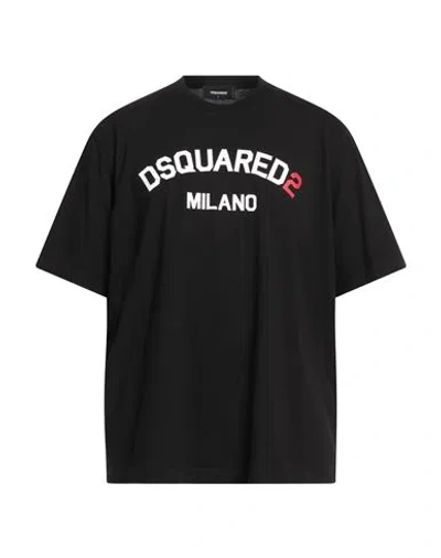 Dsquared2 Man T-shirt Black Size L Cotton