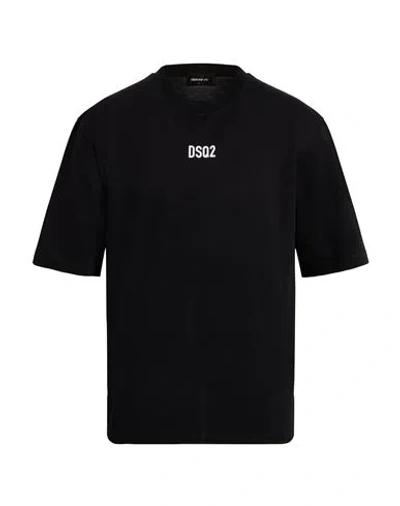 DSQUARED2 DSQUARED2 MAN T-SHIRT BLACK SIZE L COTTON