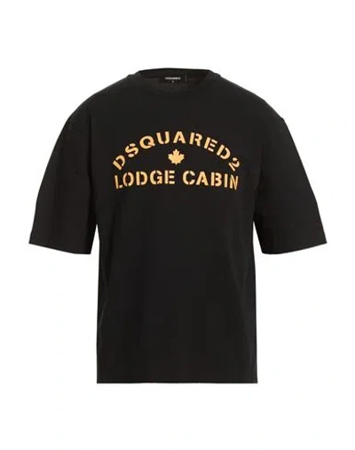 Dsquared2 Logo Graphic Crew Neck Relaxed Fit T-shirt In Black