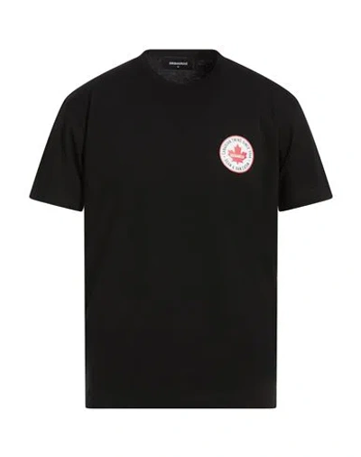 Dsquared2 Man T-shirt Black Size L Cotton