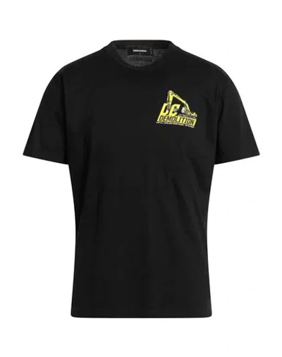 Dsquared2 Man T-shirt Black Size Xl Cotton