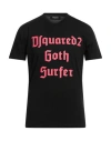 Dsquared2 Goth Surfer Short-sleeve T-shirt In Black