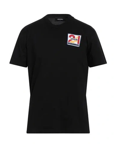 Dsquared2 Man T-shirt Black Size L Cotton