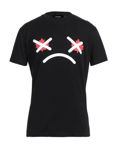 Dsquared2 Man T-shirt Black Size L Cotton