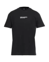 Dsquared2 'cool Fit Tee' Black T-shirt With Logo Print On The Front In Black