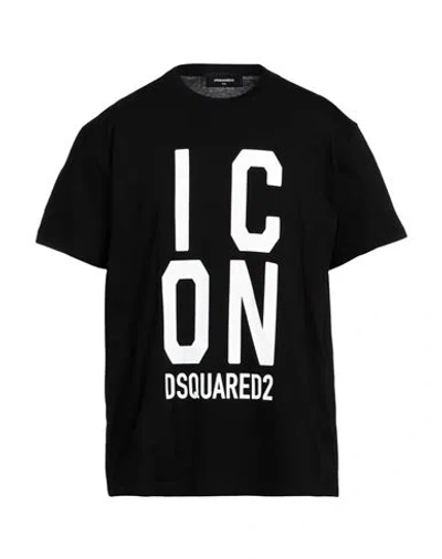 Dsquared2 Man T-shirt Black Size L Cotton