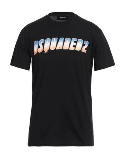DSQUARED2 DSQUARED2 MAN T-SHIRT BLACK SIZE L COTTON
