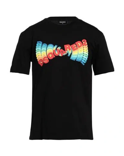 Dsquared2 Man T-shirt Black Size L Cotton