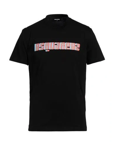 Dsquared2 Man T-shirt Black Size L Cotton