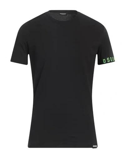 Dsquared2 Man T-shirt Black Size L Cotton, Elastane