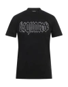 Dsquared2 Man T-shirt Black Size L Cotton, Glass In Black