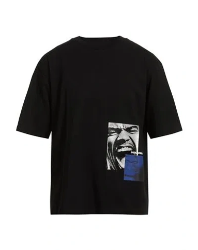 Dsquared2 Man T-shirt Black Size L Cotton In Multi