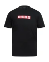 Dsquared2 D2 Logo Patch Crewneck T-shirt In Black