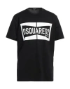 Dsquared2 Man T-shirt Black Size M Cotton In Black