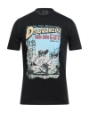 Dsquared2 Dsquared Man Black Cotton T-shirt In Black