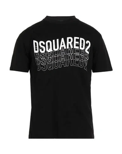 Dsquared2 Man T-shirt Black Size M Cotton