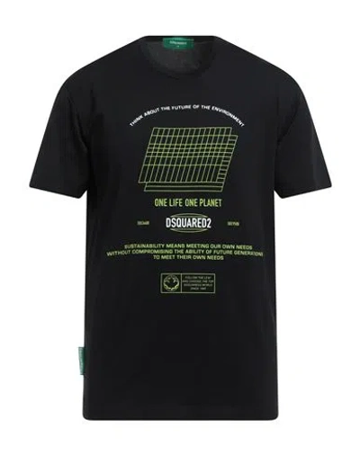 Dsquared2 Man T-shirt Black Size Xxl Cotton