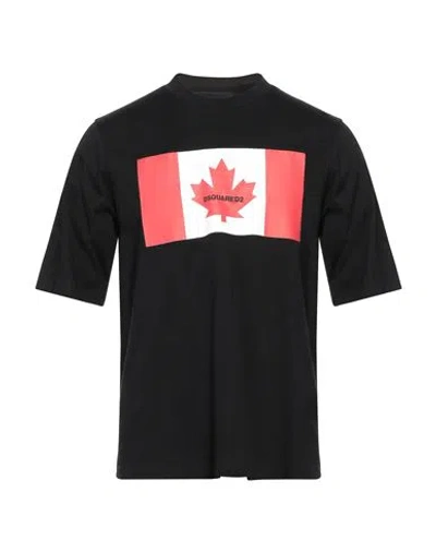 Dsquared2 Man T-shirt Black Size Xl Cotton