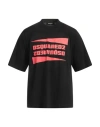 Dsquared2 Man T-shirt Black Size Xxl Cotton In Black