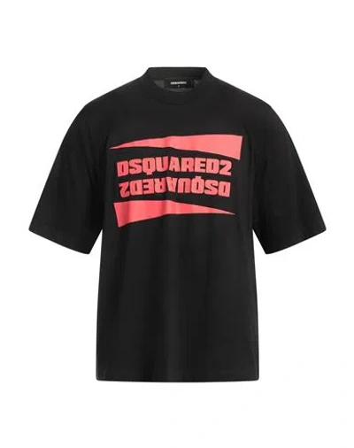 Dsquared2 Man T-shirt Black Size Xxl Cotton