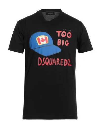 DSQUARED2 DSQUARED2 MAN T-SHIRT BLACK SIZE M COTTON