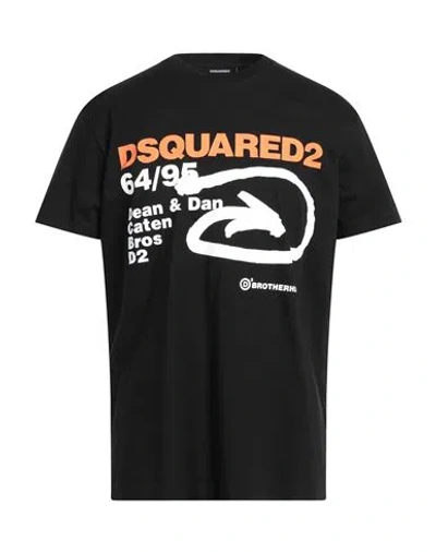 Dsquared2 Man T-shirt Black Size Xxl Cotton